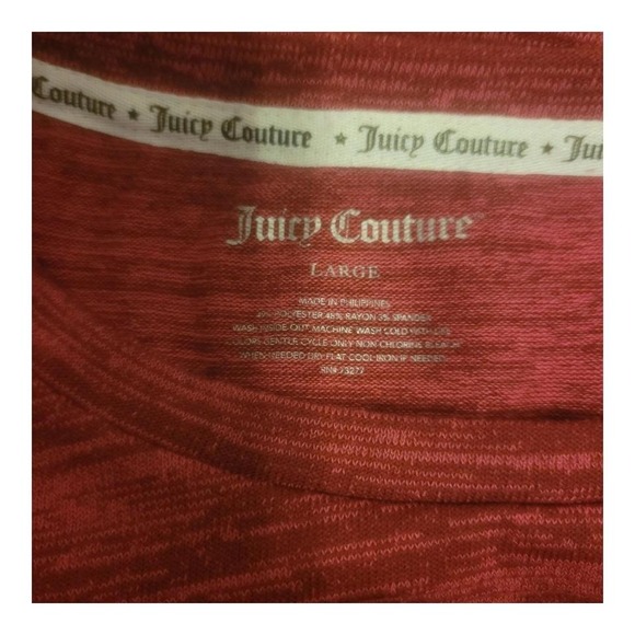 Juicy Couture red cutout long sleeve top with thumbholes - Picture 2 of 8